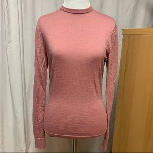 Salmon Pink Sweater 100% Wool